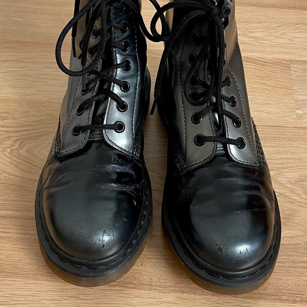 Dr. Martens 1490 Silver Ombré Metallic Boots - Picture 6 of 15